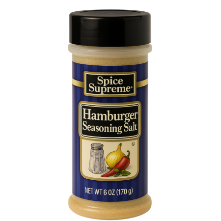 Spice supreme hamburger seasoning salt 12/6 oz