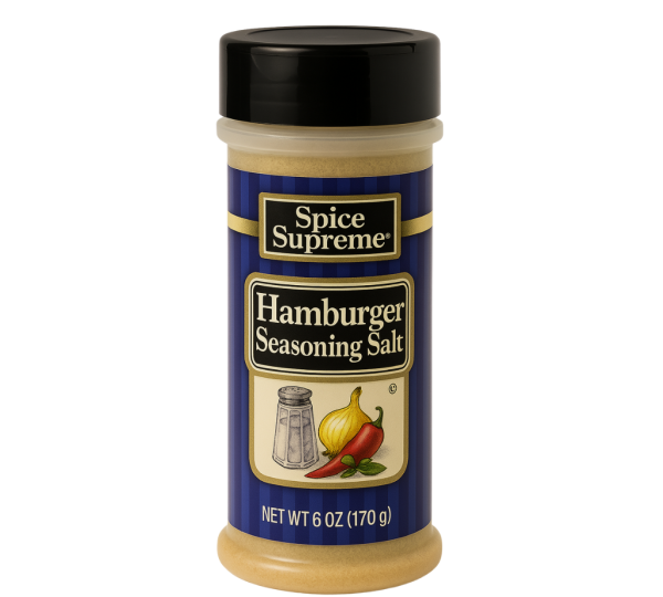 Spice supreme hamburger seasoning salt 12/6 oz