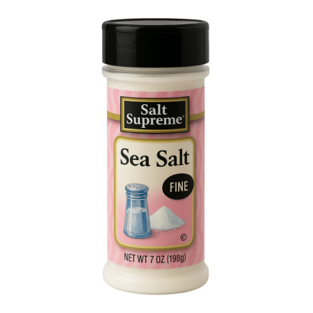 Salt supreme sea salt fine 12/7 oz