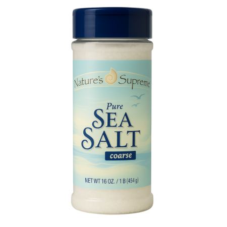 Nature's supreme pure sea salt coarse 454g